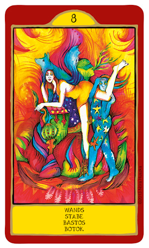 Eight of Wands -- Gypsy Palace tarot