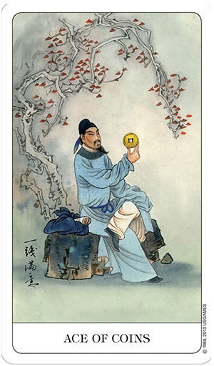 Chinese Tarot Ace of Coins