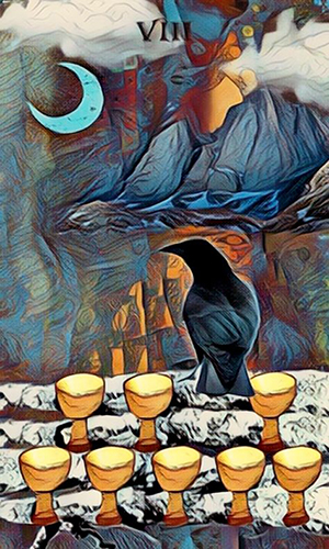 Crow Tarot Eight of Cups