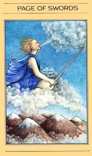 mythic tarot page of swords
